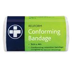 Reliance Medical Reliform Conforming Retention Bandage - Soft, Comfortable, High Absorbenc, Secure Dressings and Wounds, Ideal for First Aid, 5cm x 4m, Pack of 10