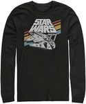 STAR WARS Big & Tall Men's Awesome 77 Tops Long Sleeve Tee Shirt, Black, Large Tall