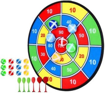 Large Dart Board Set,Dart Board for Kids with 12 Sticky Ball 6 Sticky Dart, Foldable Indoor Outdoor Party Safe Dart Game Toy Sports Gifts