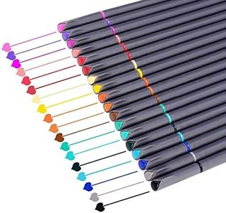iBayam 18 Colors Fineliner Pens, 0.38mm Fine Tip Journal Planner Markers Office School Supplies for Bullet Journaling Scrapbook Notebook Writing Note Calendar Stationary Adult Coloring Fast-Dry Ink