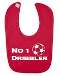 Funky Gifts Red No1 Dribbler Football Baby Bib