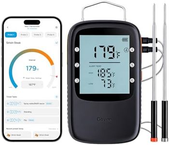 Govee Bluetooth Meat Thermometer, Wireless Meat Thermometer for Smoker Oven, Digital Grill Thermometer with 2 Probes, Timer Mode, Smart LCD Backlight BBQ Thermometer for Cooking Turkey Fish Beef