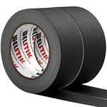 WELSTIK 2 Pack Black Gaffers Tape,2" X 33 Yards-10% Longer-Heavy Duty Gaffers Tape,Waterproof Matte Finish Gaff Tape,Residue Free,Non Reflective,Easy to Tear