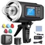 Godox WITSTRO AD600BM High Speed Sync Outdoor Flash Strobe 600WS GN87 HSS 1/8000s 2.4G Wireless X System with 9000mAh Li-ion Battery to Provide 500 Full Power Flashes Recycle in 0.01-2.5 Second