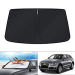 KUST Custom Fit Windshield Sun Shade for 2009-2017 Audi Q5/2014-2017 Audi SQ5 Accessories Sunshade Sun Visor Protector Foldable Blocks UV Rays Keep Your Car Cooler