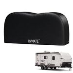 RVMATE RV Tire Covers, Dual Axle Wheel Cover (1 Pack) Fits 27"-30" Diameter Tires, Waterproof Anti-UV Black Dual Tire Covers RV Accessories for RV/Truck/Trailer