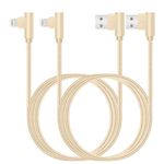 iPhone Charger Cable 2M, 2Pack[Apple MFi Certified]Right Angle USB Lightning Cable，Nylon Braided iPhone Charger Fast Charging Compatible for iPhone 14 13 12 11 Pro Max Mini XS XR 8 7 6 Plus iPad (2M)