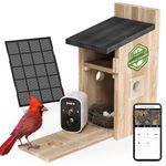 Epfweits Bird House with Camera, 4MP HD Bird Houses for Outside, 2.4G WiFi & App Notify Bird Nesting & Hatching in Real Time, Auto Capture Bird Videos & Motion Detection Night Vision IP65 Waterproof