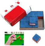 12 Pack Snooker Chalk, Triangle Pool Cue Chalk Premium Billiard Blue, Professional Grade Non-Crumbling Smooth Application Long-Lasting Grip Reduces Miscues, Enhance Your Game with Precise Shot Control