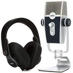 AKG Pro Audio Podcaster Essentials Kit for Streamers, Vloggers, and Gamers-Includes Lyra USB-C Microphone, K371 Headphones, and Ableton Lite Software