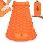 POWERLIX New Upgraded Sleeping Pad for Camping with Built in Pillow and Foot Pump, Carry Bag - Compact Lightweight Camping Mat, Outdoor Backpacking Hiking Travelling Camping Air Mattress Airpad