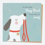 Dotty about Paper Father's Day Card from the Dog - Dog Dad. Cute, Dog Dad, Pets, Pet card for Dad, Fun, Special Dad, Dog Lover. Envelope Included (3998)