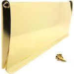 Polished Brass Internal Letter Box Flap - Inner Draught Excluder Post Cover Plate