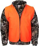 Klarny Blaze Orange Hunting Vest, High-Visibility, Waterproof Deer and Bow Hunting Gear for Men, Women, Kids, Ultra-Quiet Hunter Orange Vest for Safety, Comfort, Essential Hunting Accessories, XXXL