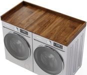 OfficeSimpli Washer Dryer Countertop w Non-Slip Pads, Made in USA, Laundry Room Wood Topper, Washer Dryer Cover for Top, Laundry Guard, Laundry Countertop, Laminate Finish (California Walnut)