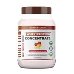 NATURALTEIN Natural Whey Protein Concentrate Strawberry Banana - 1 kg (Naturally flavored, Non GMO, No Artificial Sweeteners)