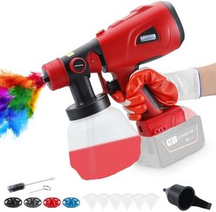 VAYALT Electric Paint Spray System for Milwaukee, Updated Paint Sprayer with 4 Nozzles, 3 Spray Patterns and 1000 ml Paint Container, Battery Paint Spray System with Adjustable Paint Flow (No Battery)