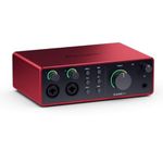 Focusrite Scarlett 4i4 4th Gen USB Audio Interface, for Musicians, Songwriters, Guitarists, Content Creators — High-Fidelity, Studio Quality Recording, and All the Software You Need to Record