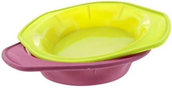 Roll over image to zoom in Elbee Home Set of 2 Premium Silicone Mini Bundt Pans ¼ Inch Thick Steel Wire for Stable Easy Movement