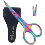 HARAMS Nail Scissors Strong Curved Blades Multipurpose Beauty Cuticle Toenail Manicure Pedicure, Eyebrows, Eyelash, Nose, Beard, Mustache, Hair Trimming | Grooming Shears Unisex