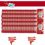 Heinz Ketchup Single Serve Packets - 100 Count, 8ml Each | Convenient Individual Portions | Ideal for On-the-Go, Picnics, and Restaurants and a one of a kind Abstract Art Keychain by PaLiSoL CREATiONS!