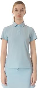 Leapstride Women's Slim-Fit Polo Shirt - UV Protection, Moisture-Wicking, Stretchy Fabric for Golf & Daily Wear