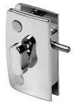 C.R. LAURENCE 700CBN CRL Brushed Nickel Glass Swinging Door Lock with Indicator for 5/16 to 1/2 Glass by C.R. Laurence