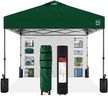 Best Choice Products 10x10ft Pop Up Canopy Tent with Sidewall, 1 Person 1 Minute Set Up, Carry Case, 4 Weight Bags - Forest Green