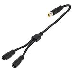 GINTOOYUN DC7909 Y Splitter Adapter Cable 14AWG DC 8mm One Male to Two Female Power Cord for Portable Power Station, Solar Panel, Solar Power Bank etc(2 FT)