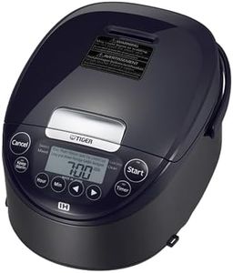 TIGER JPW-H10U 5.5-Cup (Uncooked) Induction Heating Rice Cooker and Warmer with 14-Preset Menu Settings, Mauve Black