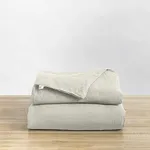 Baloo 100% French Linen Duvet Cover for Weighted Comforter (Oatmeal - 90"x90" - Full/Queen Size) | Cooling, Soft & Durable | Machine Washable & Dryer Safe | Oeko-TEX® Standard 100 Certified