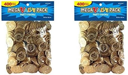 Amscan Novelty Plastic Gold Coins Value Pack (800 Count)
