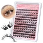 Natural Lash Clusters Wispy Cluster Eyelash Extensions 9-12MM Volume Individual Lashes 132Pcs CC Curl Classic Eyelash Clusters Soft Lash Extensions Easy to Apply for Beginners by JIMIRE