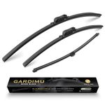 GARDIMU Front and Rear Windshield Wiper Blades, 3 Pcs Front and Back Windshield Wipers Blades Replacement for Audi Q5 2018-2024, Car Window Wiper Blades for 2018 2019 2020 2021 2022 2023 2024.