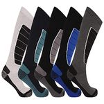 SX227 - Mens Ski Socks - 6-11 - Pack of 5 - Colour Pack 2