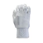 Marucci Luxe Adult Batting Glove, White/White, Adult Medium