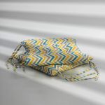 ESSAN Chair Pad Cushion 40 x 40 x 4 CM (Pack of 2)|Chair Cushion Pad|Chair Cushion Square Chair Pad Zig Zag Off-White (Printed)