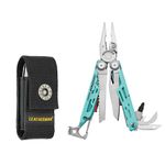 LEATHERMAN, Signal, 19-in-1 Multi-Tool for Outdoors, Camping, Hiking, Fishing, Survival, Durable & Lightweight EDC, Made in The USA, Aqua/Silver