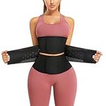 Ursexyly Women Waist Trainer Corset Workout Trimmer Belt Sweat Belly Band Slim Tummy Control Body Wraps Neoprene Sport Girdle (Black, Medium)