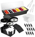 WELKOR Fruit,Veggie & Condiment Caddy with Complete Bartending Kit