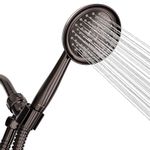 ShowerMaxx | Luxury Spa Series | 6 Spray Settings 5 inch Hand Held Shower Head | Long Stainless Steel Hose | MAXX-imize Your Shower with Easy-to-Remove Flow Restrictor | Oil Rubbed Bronze Finish