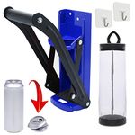 Can Crusher, Can Crusher Wall Mounted, Can Crushers for Recycling (16oz, Blue)