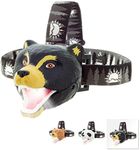 Sun Company Bear LED Headlamp - Bear Headlamp for Kids | Multiple Styles Available | Toy Head Lamp for Boys, Girls, or Adults | Perfect for Camping, Hiking, Reading, and Parties (Black Bear)