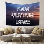 Giabmiag Custom Tapestry Upload Images Personalized Backdrop Banners Tapestry Wall Hanging for Bedroom Decor 37 X29 inch Horizontal