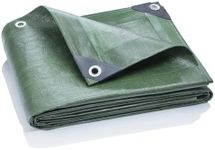 GardenMate 2x3m / 6.5ftx10ft Tarpaulin Waterproof Heavy Duty - Green tarp Sheet - Premium Quality Cover Made of 200gram/square metre Tarpaulin