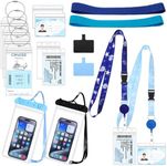 Cruise Ship Essentials 2025 Must Haves Set, 2 Pack Lanyards for Cruise Ship Cards with Id Holder and 4 Pack Cruise Luggage Tags Holder with 2 Waterproof Phone Pouch & 2 Cruise Chairs Towel Bands