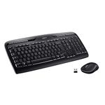 Logitech MK330 Wireless Keyboard and Mouse Combo for Windows, 2.4 GHz Wireless with USB-Receiver, Portable Mouse, Multimedia Keys, Long Battery Life, PC/Laptop, QWERTY UK Layout - Black