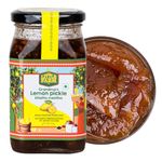 THE LITTLE FARM CO Sweet & Sour Lemon Pickle - Nimbu ka Achar | Oil Free | Homemade Khatta Meetha Nimbu Pickles | No Added Preservatives, No Artificial Flavours | Traditional Recipe, 450g