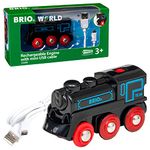 BRIO World Rechargeable USB Battery Powered Engine Toy Train for Kids Age 3 Years Up - Wooden Railway Accessories and Add Ons