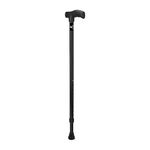 Dr. TORSO Black Edition Premium Walking Stick with Adjustible Height, Sturdy Steel body for Men/Women, Patients, Old People (Black)